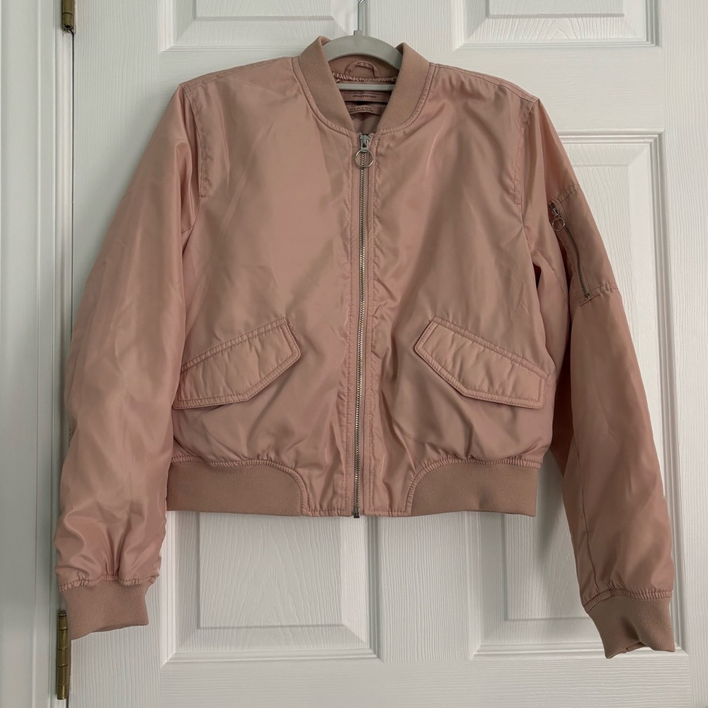 Pull & Bear Pink Bomber Jacket
